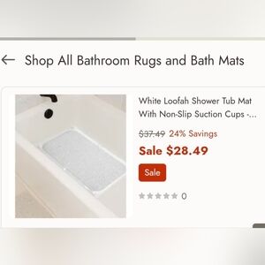 Non-Slip White Bath Mat By Nicole Miller Studio